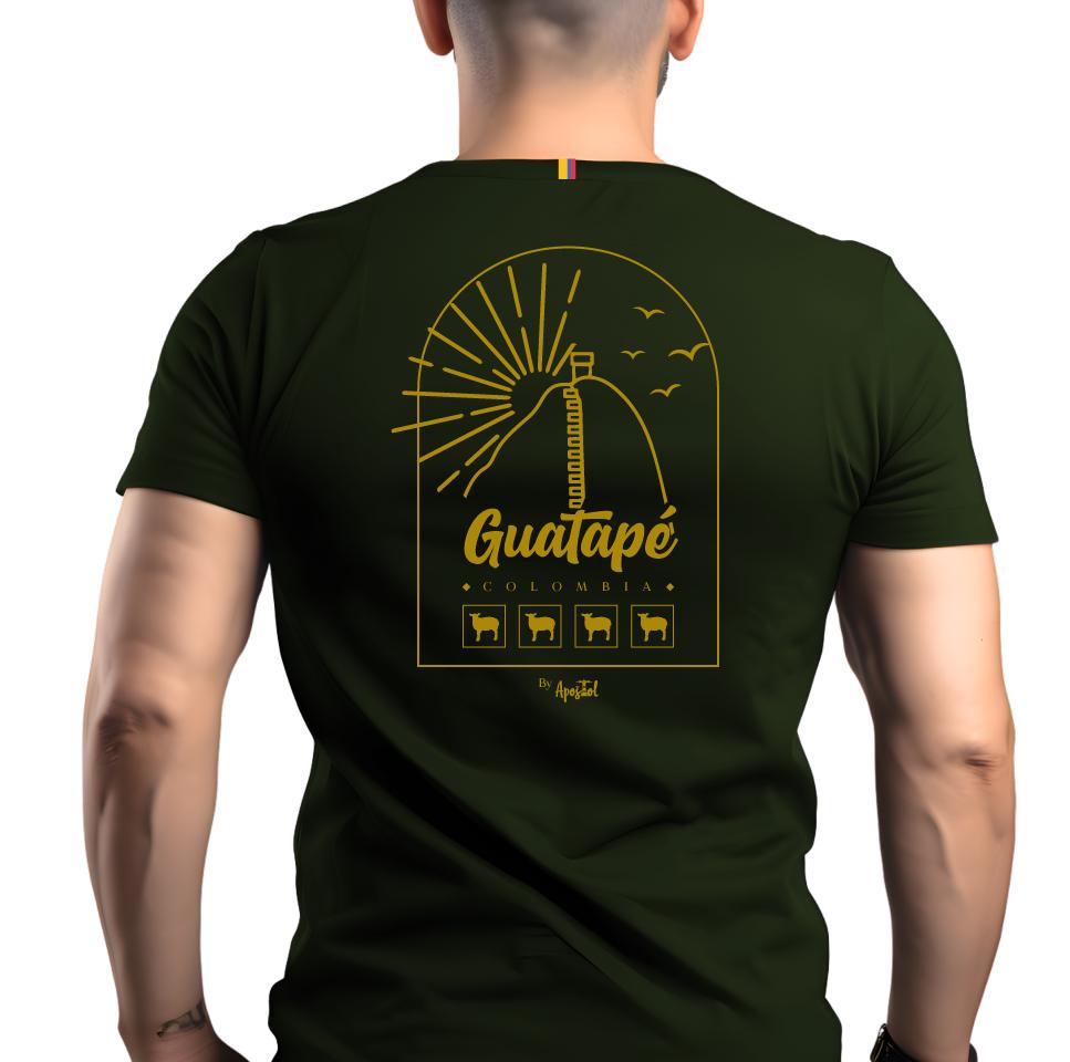 Camiseta Unisex Verde Pino Estampada Guatapé