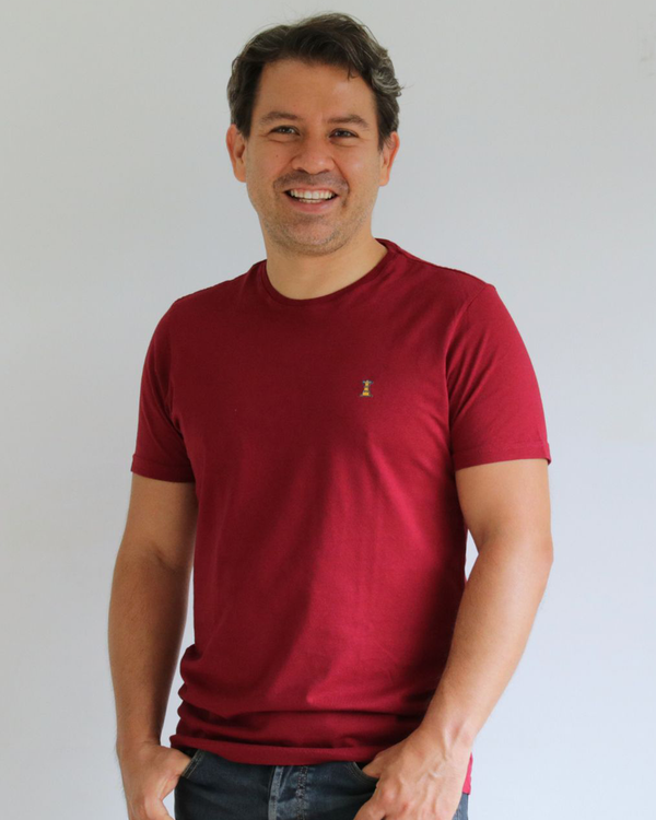 Camiseta Hombre Vinotinto