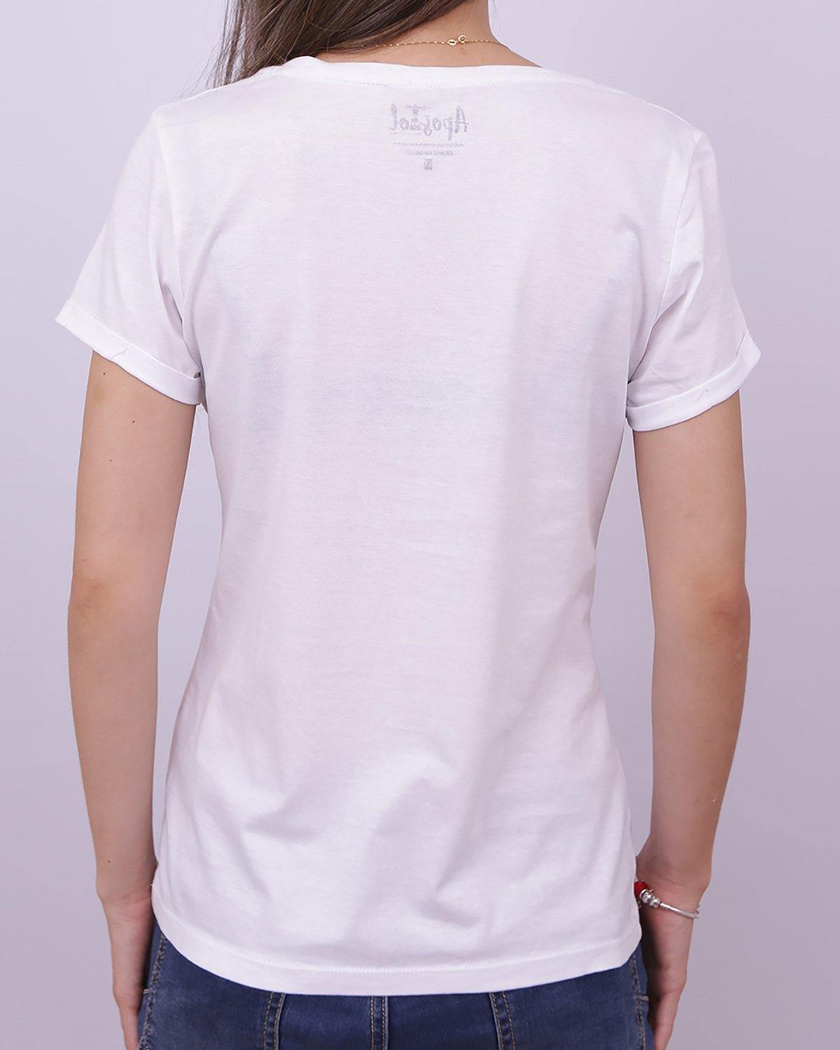 Camiseta blanca estampado mulher - Apoštol Q.C.