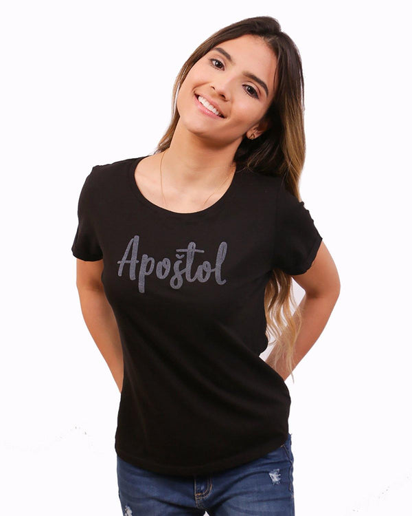 Camiseta negra estampado Apoštol Gamuza - Apoštol Q.C.