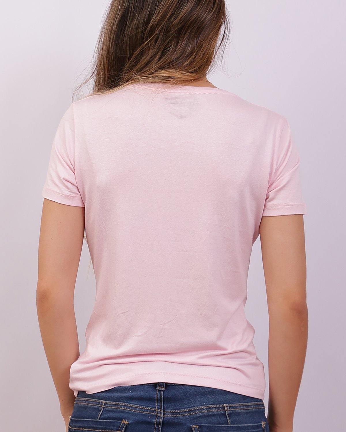 Camisetas rosadas para mujer best sale